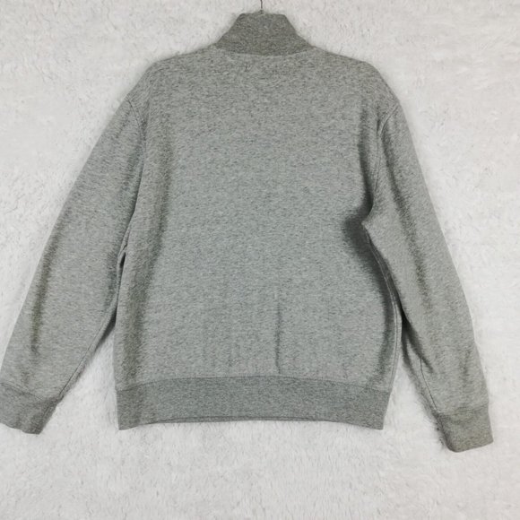 Nautica Mens Sweater 1/2 Zip Gray Heather Embroidered Logo M - Picture 2 of 12